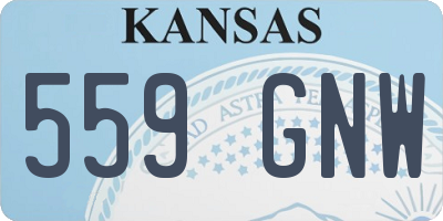 KS license plate 559GNW
