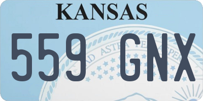 KS license plate 559GNX