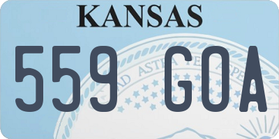 KS license plate 559GOA