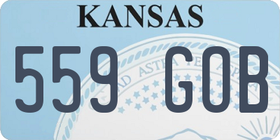 KS license plate 559GOB