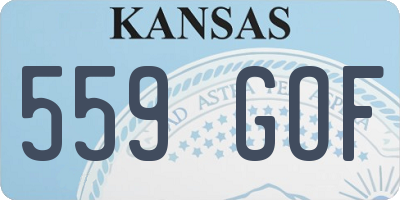 KS license plate 559GOF