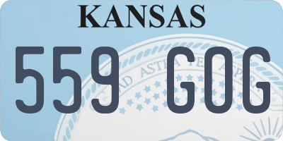 KS license plate 559GOG