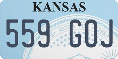 KS license plate 559GOJ