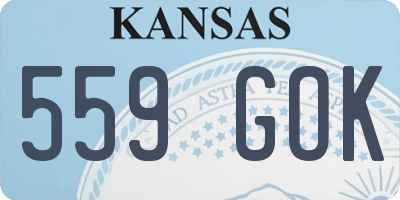 KS license plate 559GOK