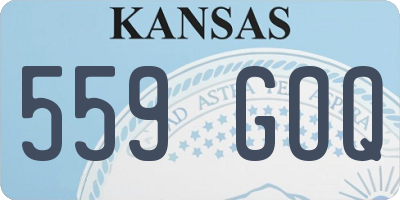 KS license plate 559GOQ