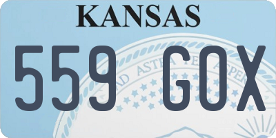 KS license plate 559GOX