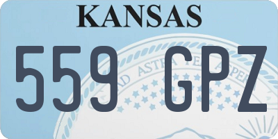 KS license plate 559GPZ