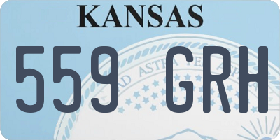 KS license plate 559GRH