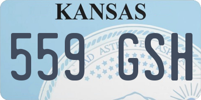 KS license plate 559GSH