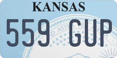 KS license plate 559GUP