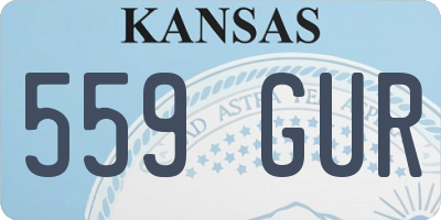 KS license plate 559GUR