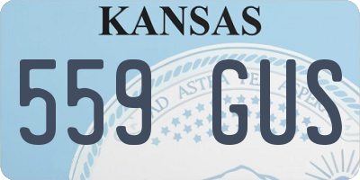 KS license plate 559GUS
