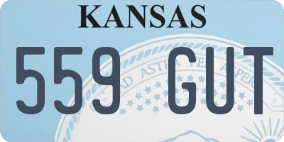 KS license plate 559GUT