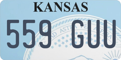 KS license plate 559GUU