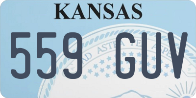 KS license plate 559GUV