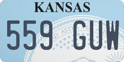 KS license plate 559GUW