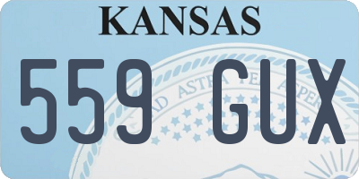 KS license plate 559GUX