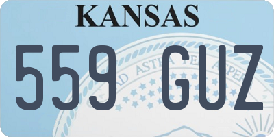 KS license plate 559GUZ