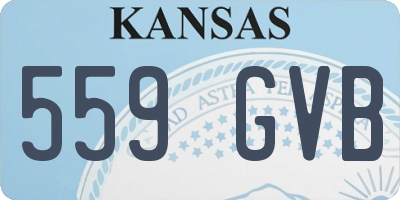 KS license plate 559GVB