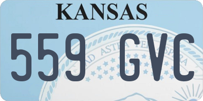 KS license plate 559GVC