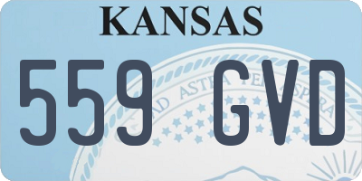 KS license plate 559GVD