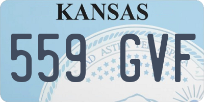 KS license plate 559GVF