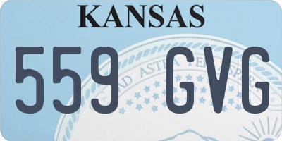 KS license plate 559GVG
