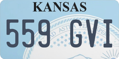 KS license plate 559GVI