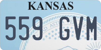KS license plate 559GVM