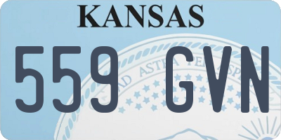 KS license plate 559GVN
