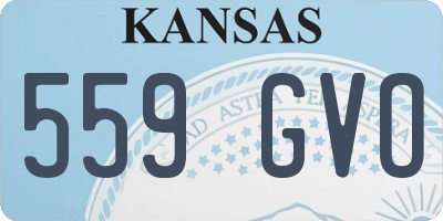 KS license plate 559GVO