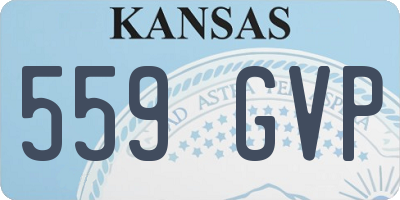 KS license plate 559GVP