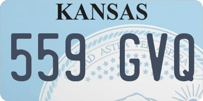 KS license plate 559GVQ