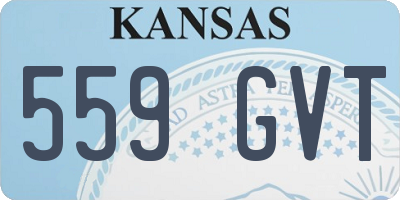 KS license plate 559GVT