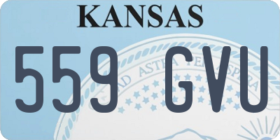 KS license plate 559GVU