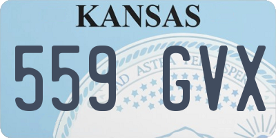KS license plate 559GVX