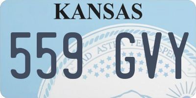 KS license plate 559GVY