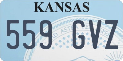 KS license plate 559GVZ