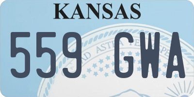 KS license plate 559GWA
