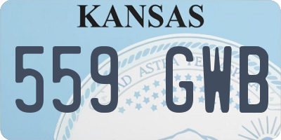 KS license plate 559GWB
