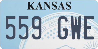 KS license plate 559GWE