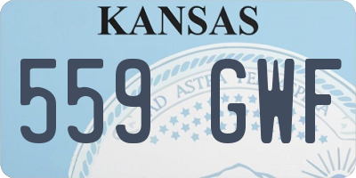 KS license plate 559GWF