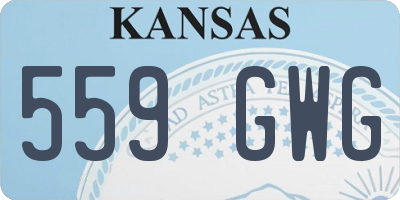 KS license plate 559GWG
