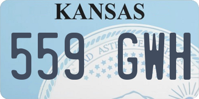 KS license plate 559GWH
