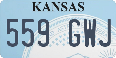 KS license plate 559GWJ