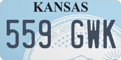 KS license plate 559GWK