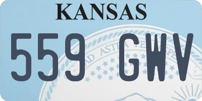 KS license plate 559GWV