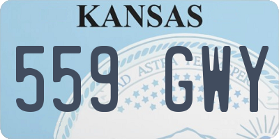KS license plate 559GWY