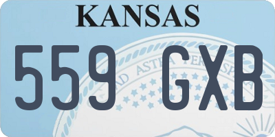 KS license plate 559GXB