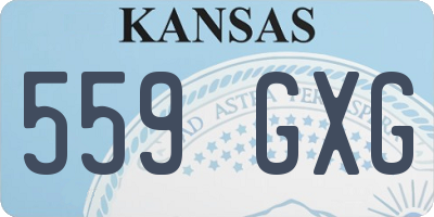 KS license plate 559GXG
